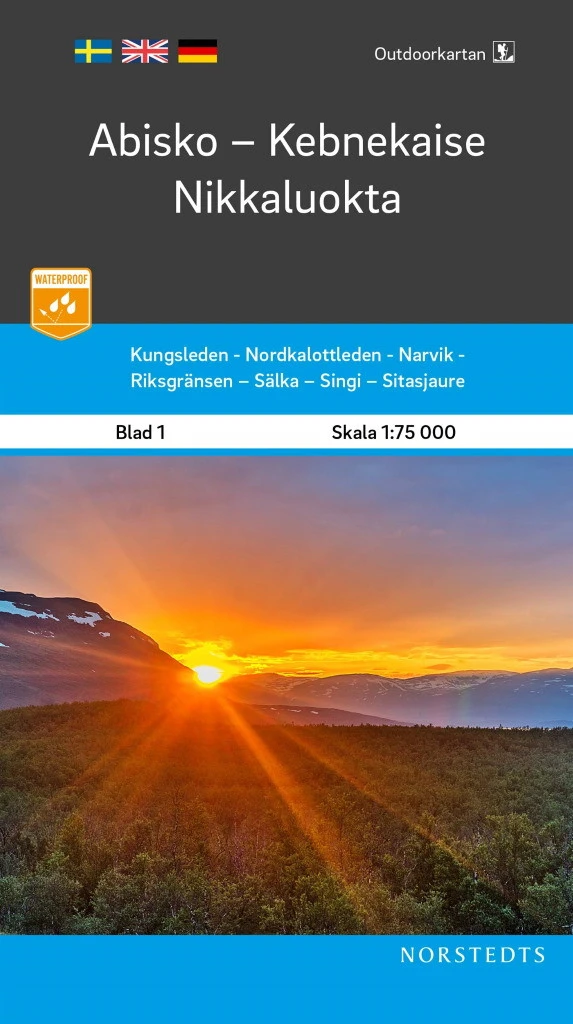 Abisko-Kebnekaise-Nikkaluokta 1:75 000 BLAD 1