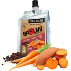 Baouw Eco-recharge XXL Purée Bio Patate Douce - Carotte - Poivre Timut