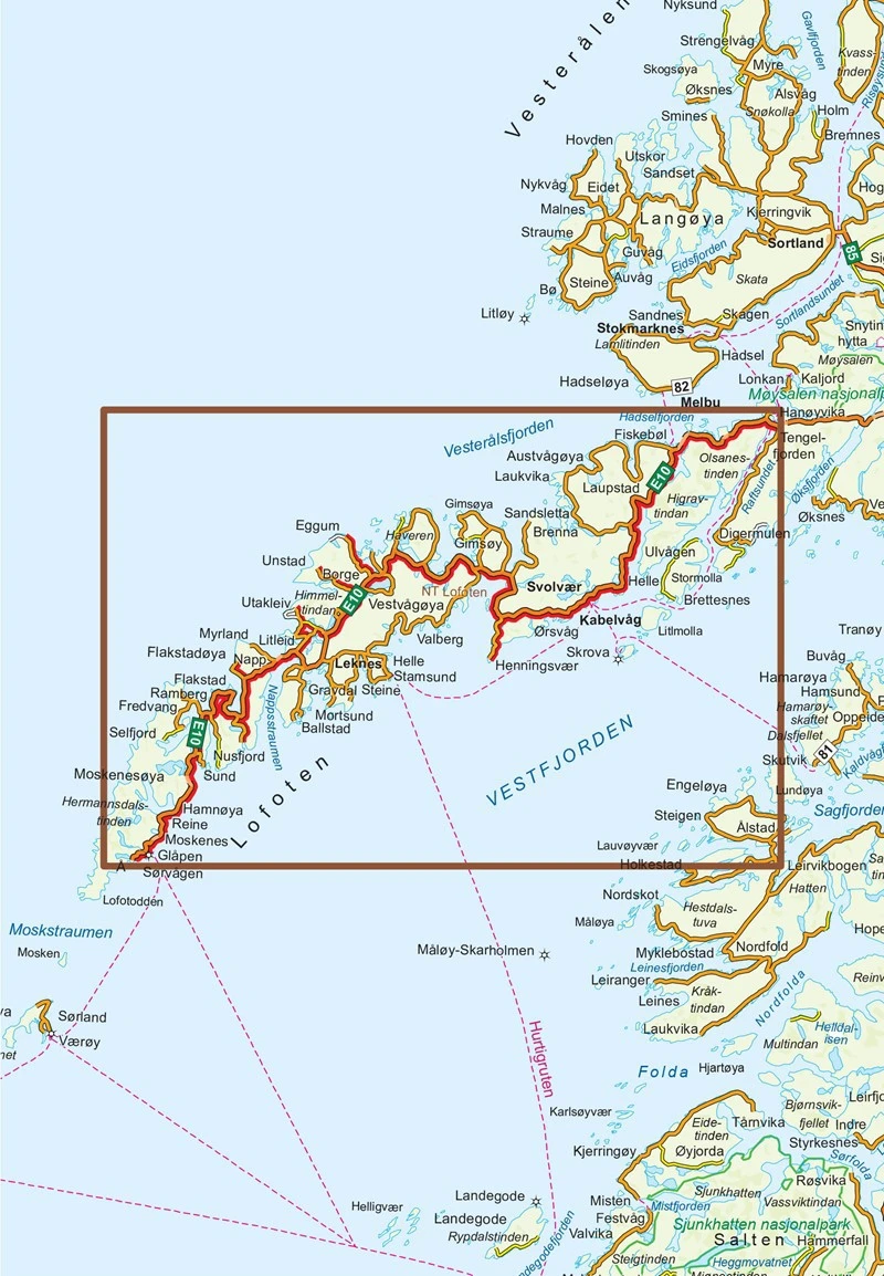 Carte Touristique Des Lofoten 1:100 000 â Image 2