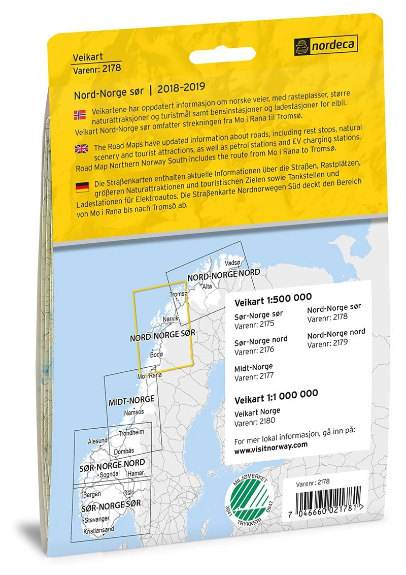 Carte Routière Sud De La Norvège Du Nord – Image 2